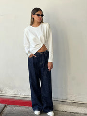 מכנס גינס רויאל אבנים בלו ווש