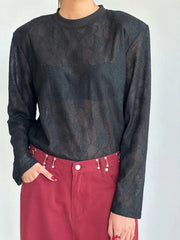 מכנס גינס ליהי בורדו