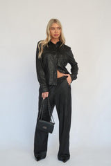 Zvoov 102 דמוי עור מכנס