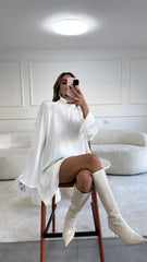 שמלה חוטים לבן