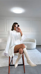 שמלה חוטים לבן