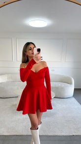 שמלה אדומה נטלי שוולי