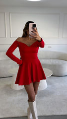 שמלה אדומה נטלי שוולי