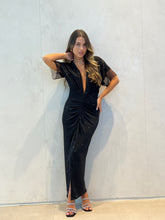 שמלה שרוול קטן אבנים