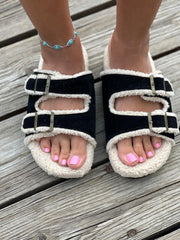 כפכף 2 פסים פרווה