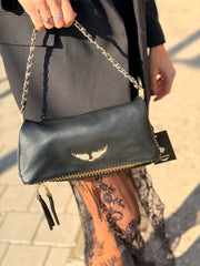 תיק כנפיים שילוב זהב