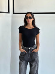 מכנס גינס לואי אפור כהה