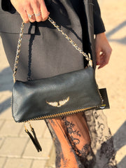 תיק כנפיים שילוב זהב