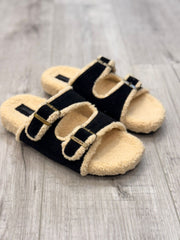 כפכף 2 פסים פרווה