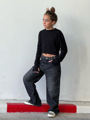 מכנס גינס מיה אבנים ילדות